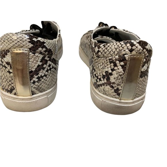 Kenneth Cole Women Sneakers, Off White & Black Snakeskin Print Size 10 - Picture 5 of 5